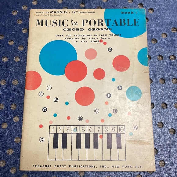 1963 music for portable chord organs vintage music book - Picture 2 of 13